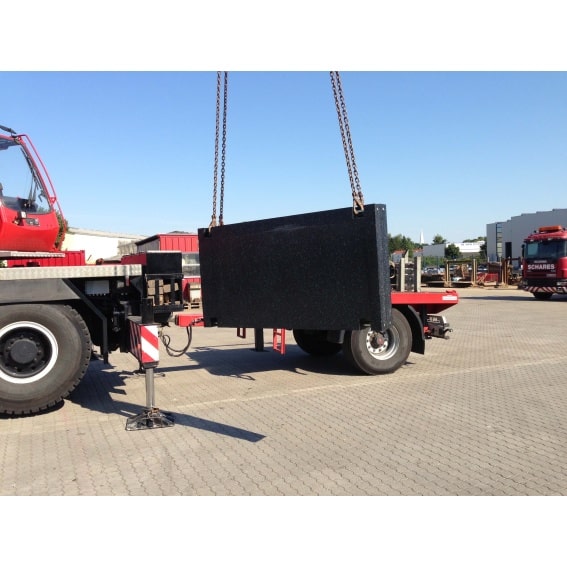 Kranabstützplatte im Einsatz – schützt Untergrund bei Kranarbeiten